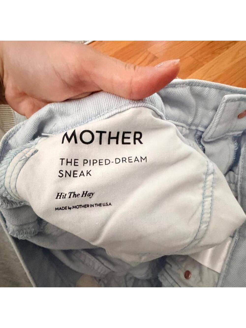 Mother Superior Denim The Pipe-Dream Sneak Jeans in Hit The Hay - Picture 12 of 12